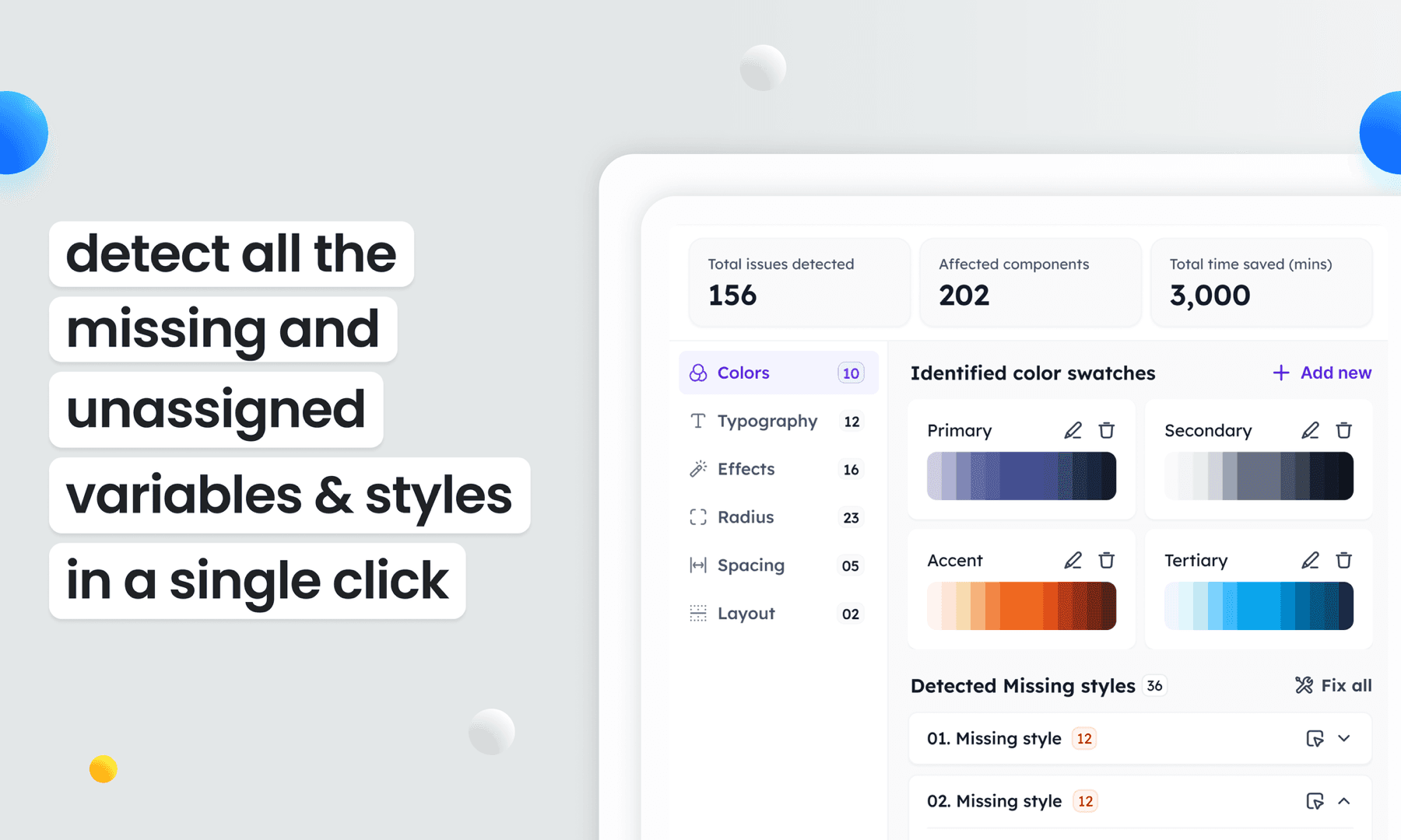 Detecting unassigned variables and styles